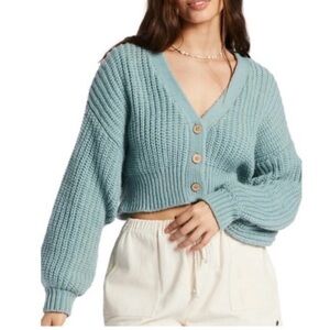 Women's Roxy Button-Up Crop Sweater
